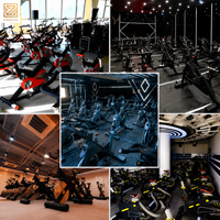 Vélo d'exercice commercial ZY Air Bike avec moniteur numérique, équipement de fitness pour entraînement cardio haute intensité, logo personnalisé OEM
