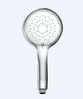 Douche à main écologique 3 fonctions avec plaque de fixation amovible, régulateur de débit à 3 niveaux, entièrement chromée
