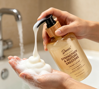 Shampooing Hydratant Anti-Pelliculaire Fortifiant et Réparateur à Marque Blanche, Mousse Crémeuse, Protéine de Riz Hydrolysée, Savon Noir 300 mL