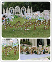 Letras LED Gigantes Personalizadas CARREY, Letras Luminosas, Letreros, Decoración Nocturna, Decoración para Eventos al Aire Libre, Letrero LED de Feliz Cumpleaños