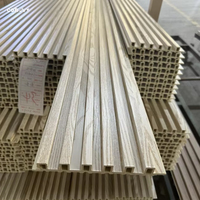 COMOVY Usine de Chine Panneaux éco-muraux cannelés Panneau interne de persienne en Wpc pour la décoration du salon pour le bureau