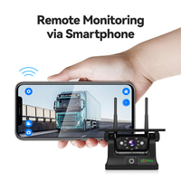 Cámara de Respaldo Magnética Inalámbrica Solar, Cámara Impermeable con WiFi de 2.4G y Sensor de Imagen AHD para la Seguridad de Reversa de Autobuses, Camiones y Remolques