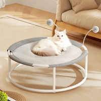 Lit pour chat respirant en fer pour l'été, hamac pour chat anti-humidité 4 saisons, maille ronde