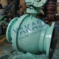 Vanne à boisseau sphérique en acier inoxydable à orifice égal (V-Port) EN1092-1 ASTM A182 F316 avec revêtement céramique