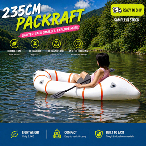 แพ็คคราฟท์เป่าลมขนาด 235 ซม. 210D TPU น้ำหนักเบาพิเศษ พกพาสะดวก เรือคายัคสำหรับแม่น้ำ ทะเลสาบ ตกปลา ผลิตตามสั่ง (OEM) จัดส่งรวดเร็ว - Product Image 1