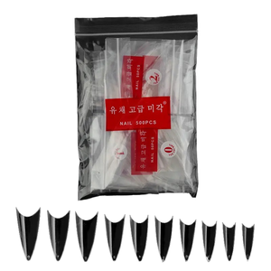 Puntas de <span class=keywords><strong>Uñas</strong></span> de Gel Suave ABS de 600 Piezas al por Mayor de Fábrica Foretrend, Buen <span class=keywords><strong>Precio</strong></span>, Estilo Gota de Agua, Cortas, Transparentes, Francesas, sin Rastro - Product Image 3