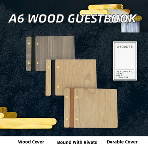 InStock Carnet A6 <span class=keywords><strong>en</strong></span> <span class=keywords><strong>bois</strong></span> naturel personnalisable, <span class=keywords><strong>livre</strong></span> <span class=keywords><strong>d</strong></span>'<span class=keywords><strong>or</strong></span> à couverture rigide gravé au laser <span class=keywords><strong>pour</strong></span> les mariages, les remises de diplômes et autres événements - Product Image 2