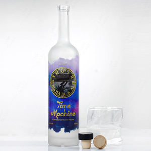 Botella de Vidrio Esmerilado Vacía Personalizada Oslo para Licores, Ginebra, Ron, Tequila, <span class=keywords><strong>Vodka</strong></span> 700ml, 750ml, 1000ml, Whisky, Brandy con Tapón de Corcho - Product Image 4