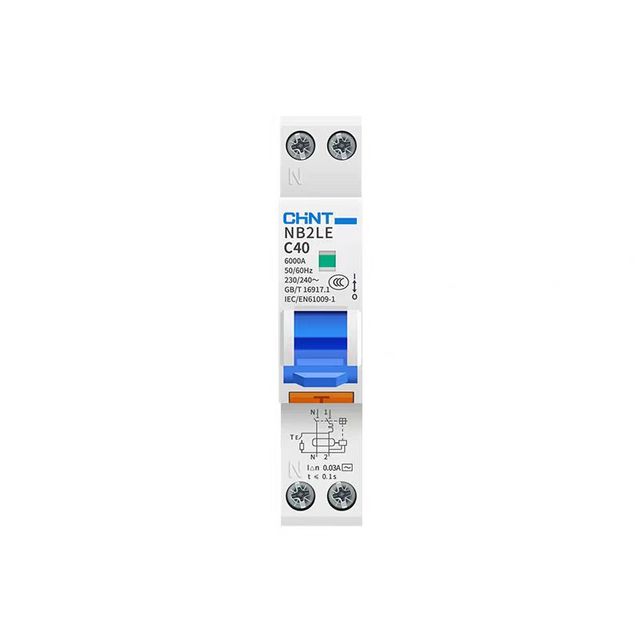 CHINT NB2LE RCBO RCCB 1P+N 6kA Residual Current Circuit Breaker with Overload Short Circuit Protection Li Protection