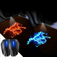 Lumière de bienvenue pour voiture avec logo personnalisé, rechargeable par USB, projecteur de logo LED, lampe laser