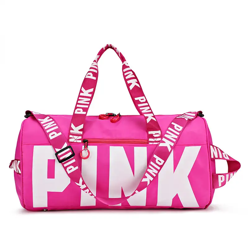 Sac de sport imperméable pour la gymnastique pour femmes,, sacs de voyage, de couleur rose, grande capacité, avec logo personnalisé