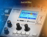 Table de mixage analogique professionnelle OEM 24 canaux TFB24 avec double processeur d'effets DSP, Bluetooth, affichage LED de niveau indépendant, DJ, MP3, égaliseur 5 bandes en métal