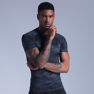 Sportswear <b>Polyester</b> <b>T</b> <b>Shirts</b> Athletic Workout Mens Gym Quick-drying Fitness <b>T</b>-<b>shirt</b> With Side Slit - Product Image 1