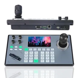 LCD Screen Real Time Monitoring Keyboard Controller Ptz Camera POE 4d Joystick Controller For Live Streaming
