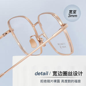 Monturas de Gafas Retro Cuadradas de Titanio Ip6103, Ligeras, Montura Completa, Unisex, Lentes Acrílicas - Product Image 4