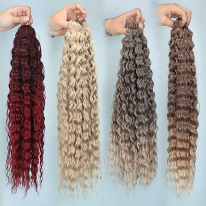 <span class=keywords><strong>Ariel</strong></span> vendeurs de cheveux synthétiques bouclés vente en gros cheveux en fibres synthétiques tressage résistant à la chaleur extensions de cheveux tresses - Product Image 3