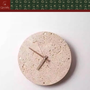 Applique murale GOLDKING pour salon et hall d'hôtel, design en forme d'horloge en travertin beige naturel, pour décoration intérieure moderne, OEM ODM - Product Image 3