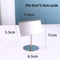 Supports de signalisation métalliques à hauteur variable (8K, noir laqué brillant) - Présentoir de menu moderne, durable, lavable, à petit fente pour affichage