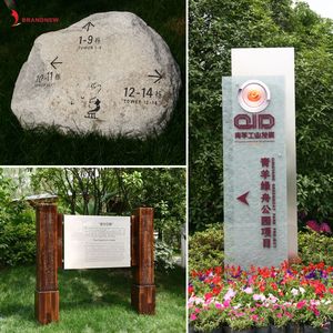 BrandnewSign Outdoor Pylon Sign Wayfinding Signpost 3D Sign logo Wall Mount Signage Stand Pylône Sign pour l'extérieur - Product Image 2
