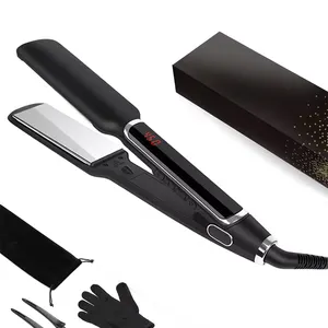 Custom Logo Professional Titanium Hair Straightener 480 Degree Flat Iron Good for Hair Keratin Treatment Straightening