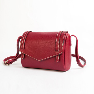 Genuine Leather Women's Shoulder <b>Bag</b> 7 Inch Vintage Style Magnetic Buckle Anti Theft Crossbody Small Square <b>Bag</b> - Product Image 4