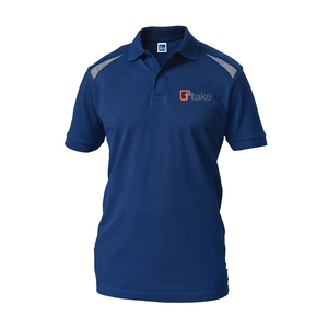 เสื้อโปโลแขนสั้นสีน้ำเงินแบบปกติสำหรับชุดทำงาน - Product Image 2