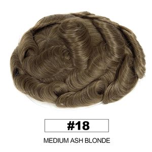 Topunique - Cierre de Encaje Brasileño <span class=keywords><strong>para</strong></span> <span class=keywords><strong>Hombre</strong></span> # Extensiones de <span class=keywords><strong>Cabello</strong></span> Humano Remy de 18 Pulgadas, Rubio <span class=keywords><strong>Cenizo</strong></span> Medio, Liso, 7x9 Pulgadas, con Nudo Único e Invisible - Product Image 2