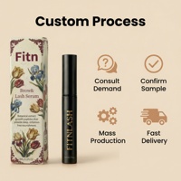Sérum pour sourcils et cils à base d'extraits végétaux et de peptides de croissance, sourcils plus fournis, cils plus longs, sans prostaglandine, OEM, étiquette privée, vente en gros