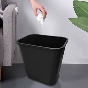 Commercial Hotel Cleaning Supplies Open Top Black 28QT Garbage Bin Dustbin Wastebasket Trash Can <strong>Container</strong> - Product Image 6