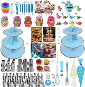 459件DIY烘焙蛋糕装饰用品套装蛋糕套装甜点和糖果雕刻工具蛋糕滚边提示工具