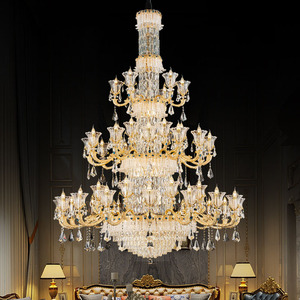Lámpara de Techo de Cristal Estilo Europeo, Redonda, con Múltiples Cabezales LED, para Comedor, Dormitorio, Hogar - Product Image 2