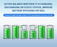LVNOON Active Balance BMS 40A-200A para herramientas eléctricas EV 0.4A-2A Protección inteligente NCM LTO Lifepo4 Placa de batería