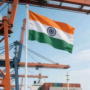 Drapeau national indien personnalisé en gros 3x5 pieds - Bannière extérieure en polyester imperméable imprimée numériquement (Approvisionnement en vrac) - Product Image 1