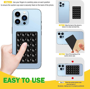 Coque de téléphone en silicone souple à ventouse simple face, support détachable mains libres, étanche, forte aspiration pour selfies et TikTok - Product Image 5