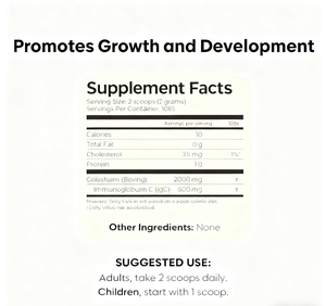 Calostro Bovino en Polvo con 600mg de IgG por Porción para Apoyo Inmunológico y Digestivo - 4.8 lb de Polvo a Granel para Adultos y Niños - Product Image 4