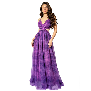 <span class=keywords><strong>Robe</strong></span> longue de soirée en mousseline naturelle imprimée aquarelle, à bretelles spaghetti et <span class=keywords><strong>d</strong></span>écoupes, multicolore, fluide, pour les vacances ou les demoiselles <span class=keywords><strong>d</strong></span>'<span class=keywords><strong>honneur</strong></span> - Product Image 2
