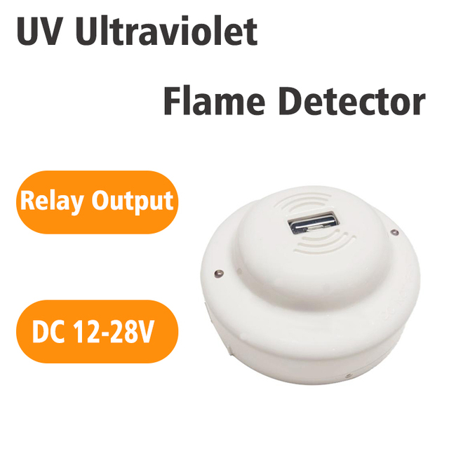 Industrial Ultraviolet Flame Detector CF6002 IP21 DC12-28V 15s Response OEM ODM Manufacturer Alarm Included High-Pitched Siren