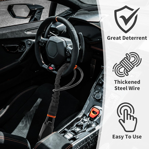 Produit tendance 2027 : Verrou de volant de voiture antivol, dispositif de sécurité pour voiture, verrou de ceinture de sécurité, câble en acier épaissi, verrou de sécurité automobile personnalisé - Product Image 6