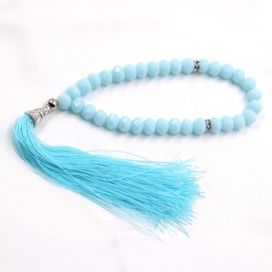 100 colori casuali Stock 33 perline cristallo Rondelle <span class=keywords><strong>Tasbih</strong></span> con perline rosario preghiera nappa per religiosi musulmani - Product Image 6