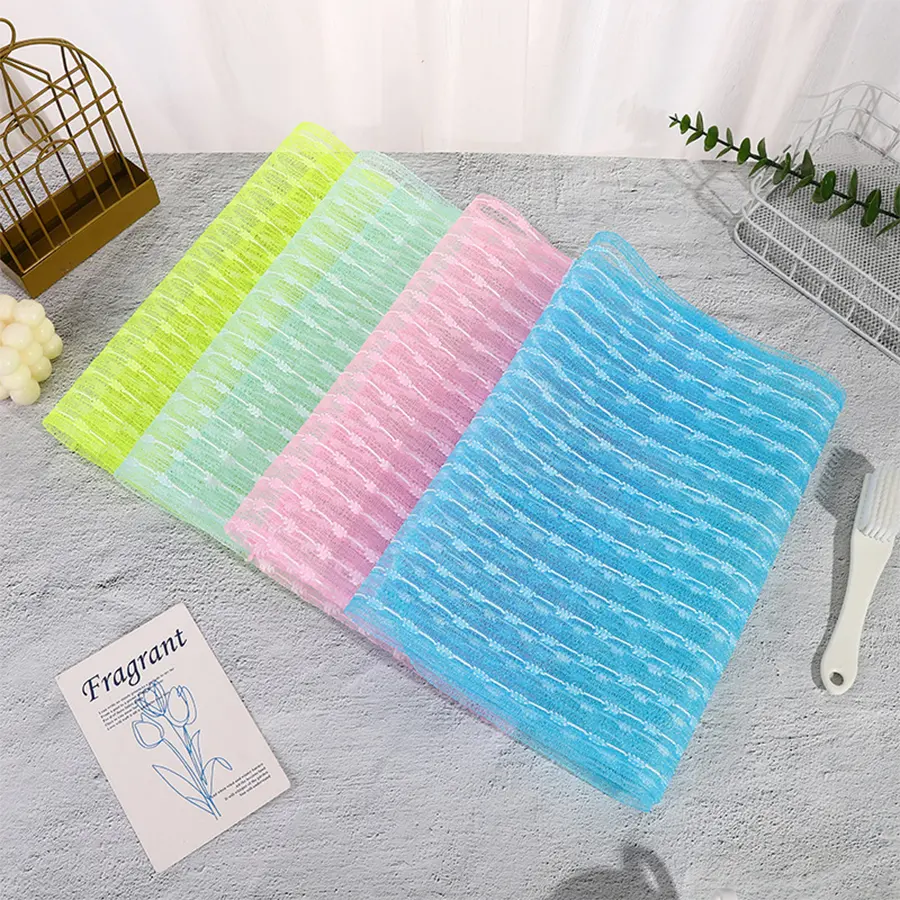 Wholesale Cheap Bath Towel Manufacturer Japanese Nylon Bath Body Towel Exfoliating Shower Towel