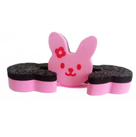Effaceur magnétique EVA en forme de mini lapin de dessin animé pour tableau blanc, vente en gros directe d'usine