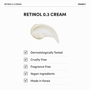ครีมเรตินอลเข้มข้น FRANKLY Retinol 0.3% บำรุงผิวอย่างล้ำลึก ช่วยฟื้นฟูผิวกระชับ ลดเลือนริ้วรอยและปัญหาสิว - Product Image 3