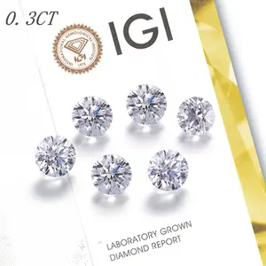 실험실 성장 다이아몬드 0.3ctE 컬러 vs1-vvs2 igi 인증서 다이아몬드 ID/2EX 절단 HPHT의 실험실 다이아몬드 판매 가격
