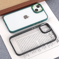 Moldura de metal para lentes de celular, capa transparente de silicone para lente de pele do pc para iphone 13 12 pro max 11 x