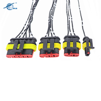 AMP 1.5series konektor tahan air pria wanita soket 1 2 3 4 5 6 Pin kawat otomotif Harness