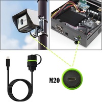 Cable de Extensión USB 3.1 de 10bps, Resistente al Agua IP68, Tipo-C Macho-Hembra, para Carga y Transferencia de Datos, con Chasis M20