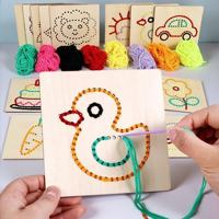 Jouet éducatif interactif parent-enfant en bois, amusant, fait main, pour développer la motricité fine, la concentration et la créativité