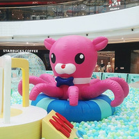Jouets aquatiques gonflables, balles aquatiques, château gonflable, mini-terrain de jeux pour enfants, balançoire à bascule, bateau banane, en PVC et maille
