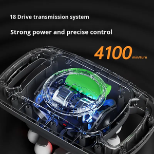 Bestseller Handheld 6 18 Köpfe Deep Tissue <span class=keywords><strong>Massage</strong></span> pistole 9 Modi Bürsten motor 2000mAh Batterie 4-6H Runtime Body Gun - Product Image 6