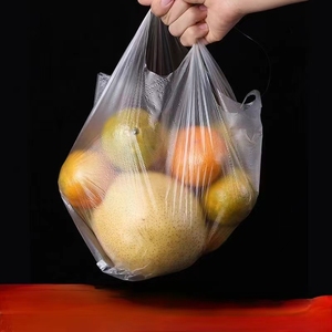 Custom Printing Poly <b>Plastic</b> Shopping t Shirt Bag Food Packaging Cheap White <b>Plastic</b> Packaging for Food - Product Image 4